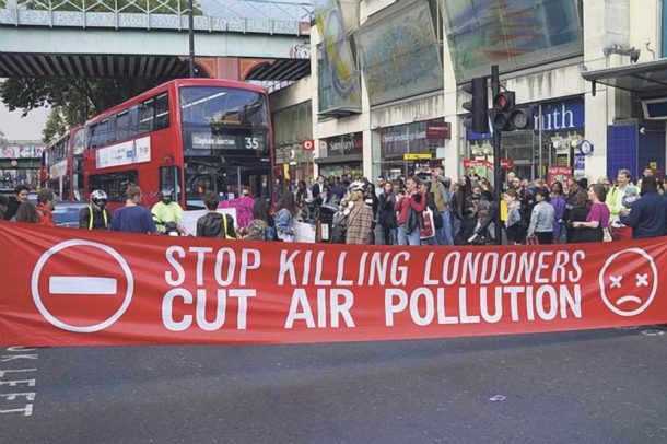 Pollution protest on the Brixton Road
