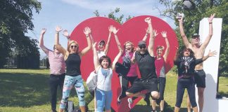 Participants in keep fit for the Over 40s: Fitter Ever After