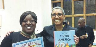 Rae Stoltenkamp (right) with Ruskin Readers member Tracey Cameron