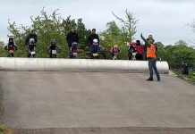 BMX start line-up in Brockwell Park