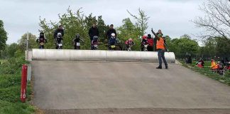 BMX start line-up in Brockwell Park