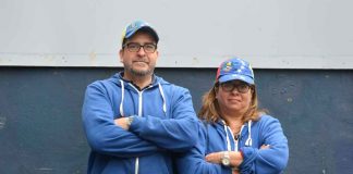 Carmelo Diotaiuti and his partner Glenda outside Brixton Village where their stall stood