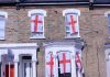 England flags on Rattray Road