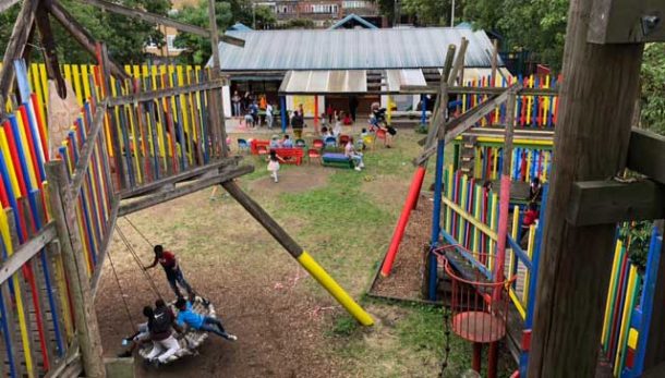 Photo of re-opened adventure playground at Loughborough Junction