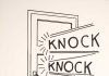 Knock Knock cartoon of door