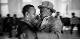 Photo of a Windrush Generation couple dancing