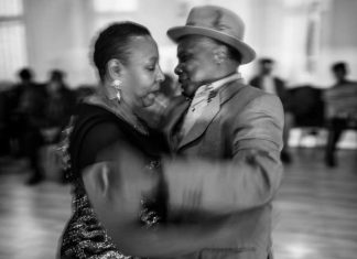 Photo of a Windrush Generation couple dancing