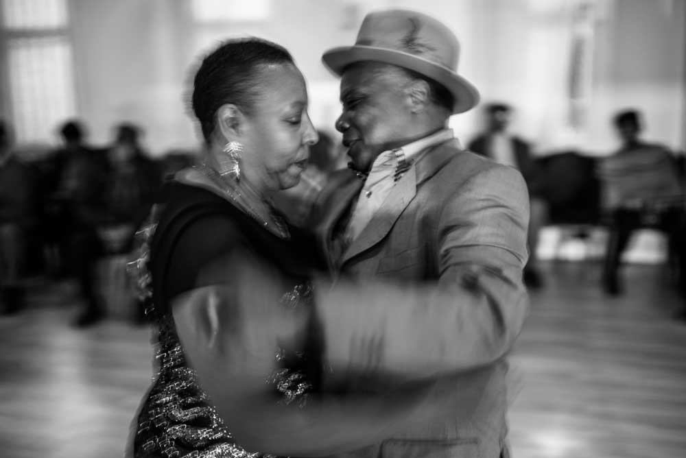 Photo of a Windrush Generation couple dancing
