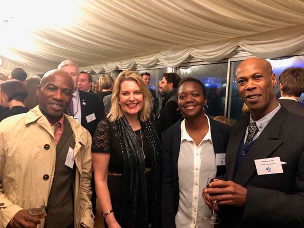 From left: Tony Goldring, Mims Davies, Keishana Kelly and Steadman Scott on the terrace of the Palace of Westminster