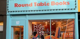 Shop front in Brixton village for Round Table Books