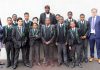 Luol Deng with Year 7 students from Ark Evelyn Grace Academy