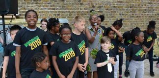Sonia Winifred, Lambeth council cabinet member for equalities and culture, with the young performers