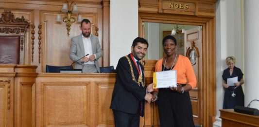 Picture: Lambeth Mayor Cllr Ibrahim Dogus Wonett Boreland. Ms Boreland is the Chair of Governors at Granton Primary School in Streatham