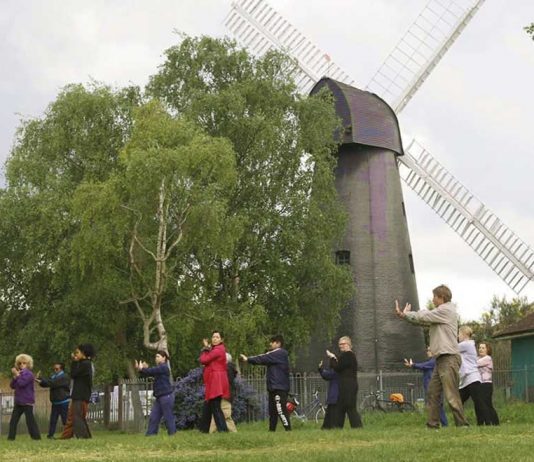 Tai Chi enthusiasts at Brixton Windmill Gardens