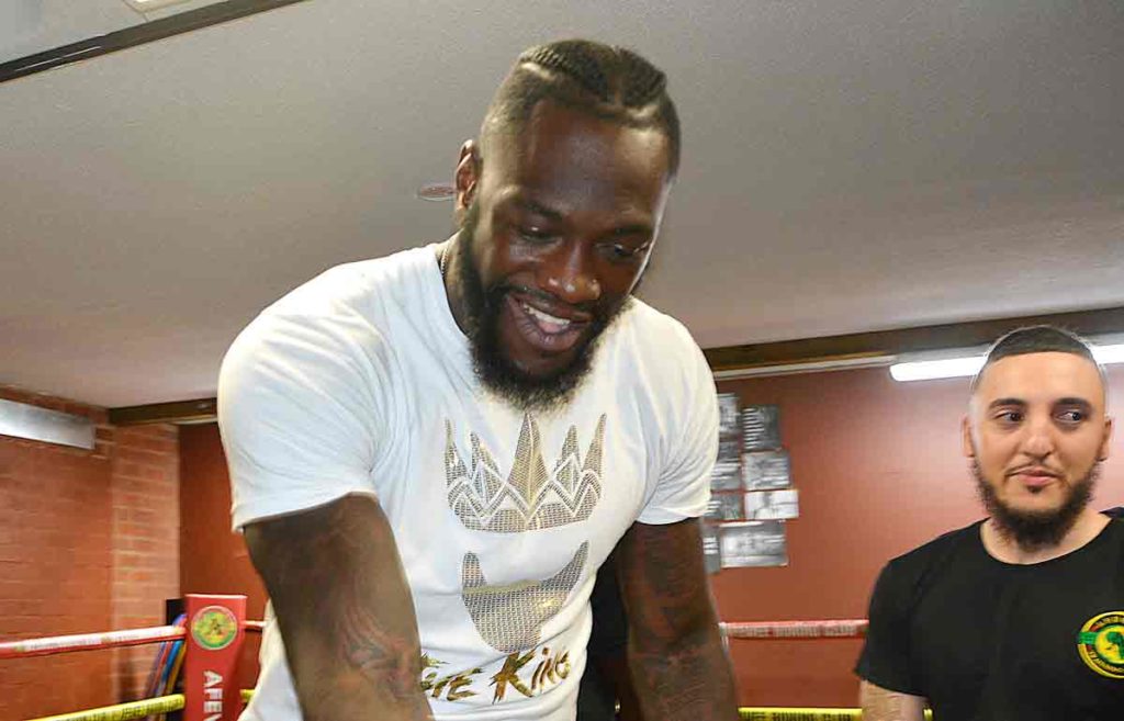 Deontay Wilder and Afewee boxing coach Bobby Miltiadou