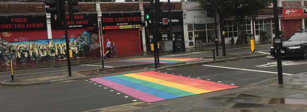 Herne Hill rainbow crossing