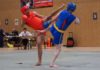 Chinese kick boxer Joshua Villar (left) in action