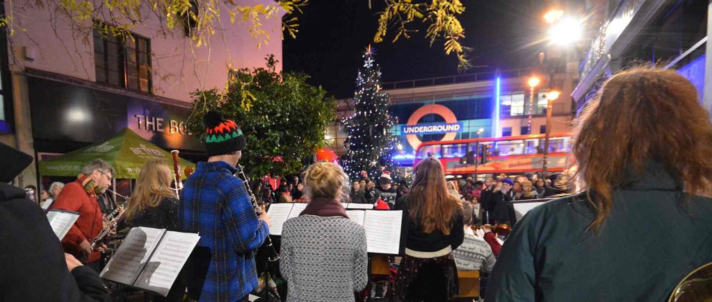 Brixton Chamber Orchestra, Tube station in background