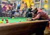 Pool player at the Hootananny