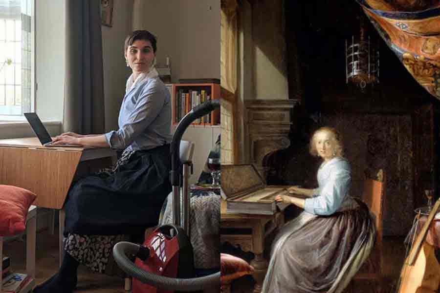 Curator Helen Hillyard recreates Gerrit Dou's A Woman playing a Clavichord