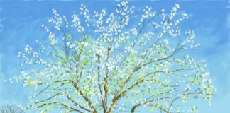 Hockney tree painting