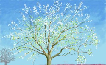 Hockney tree painting