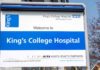 King's College Hospital sign