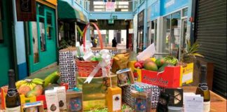 NHS Hampers put together in Brixton Village by management and traders