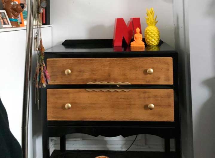 up cycled chest of drawers by Charli Hogan