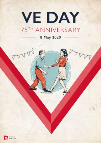 Cover for English Heritage pamphlet to celebrate VE Day at home