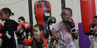 Youngsters at Dwaynamics boxing club