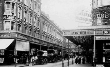Electric Avenue around 1910, long before the market stalls moved in.