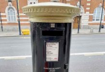 postbox painted black