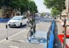 cyclist in cycle lane