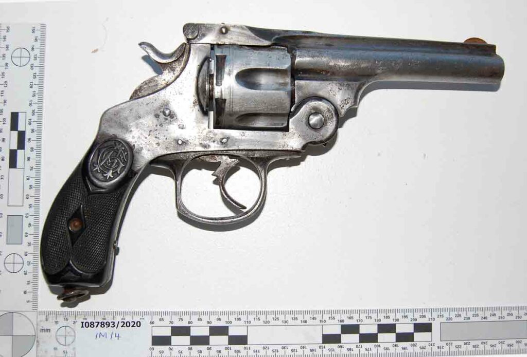 police image of a revolver