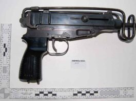 macine pistol as police exhibit