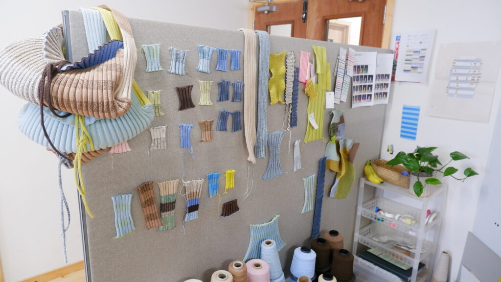 fabric artist's work space