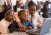 children at a laptop
