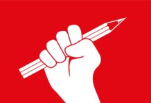 fist and pen icon