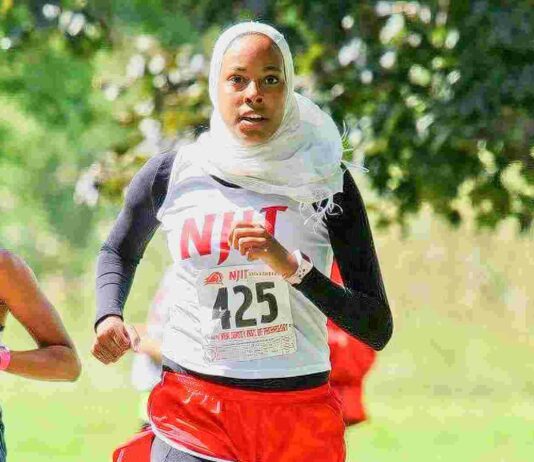runner wearing hijab