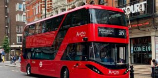 London double-decker bus electric