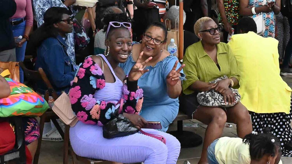 woman at open air event 
