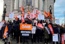 demonstration outside public building