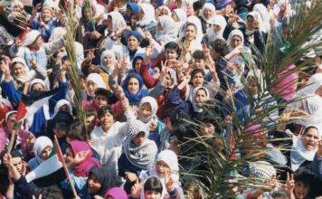 women protesting