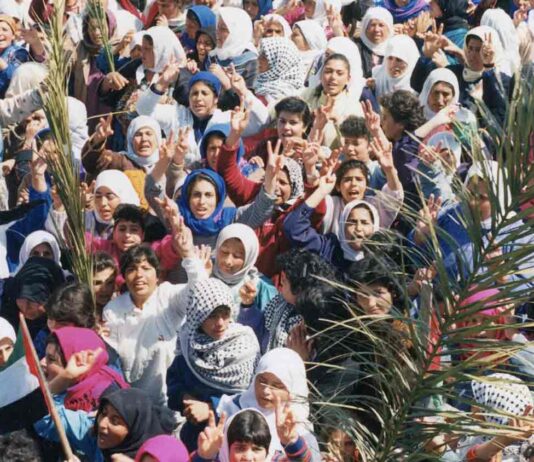 women protesting