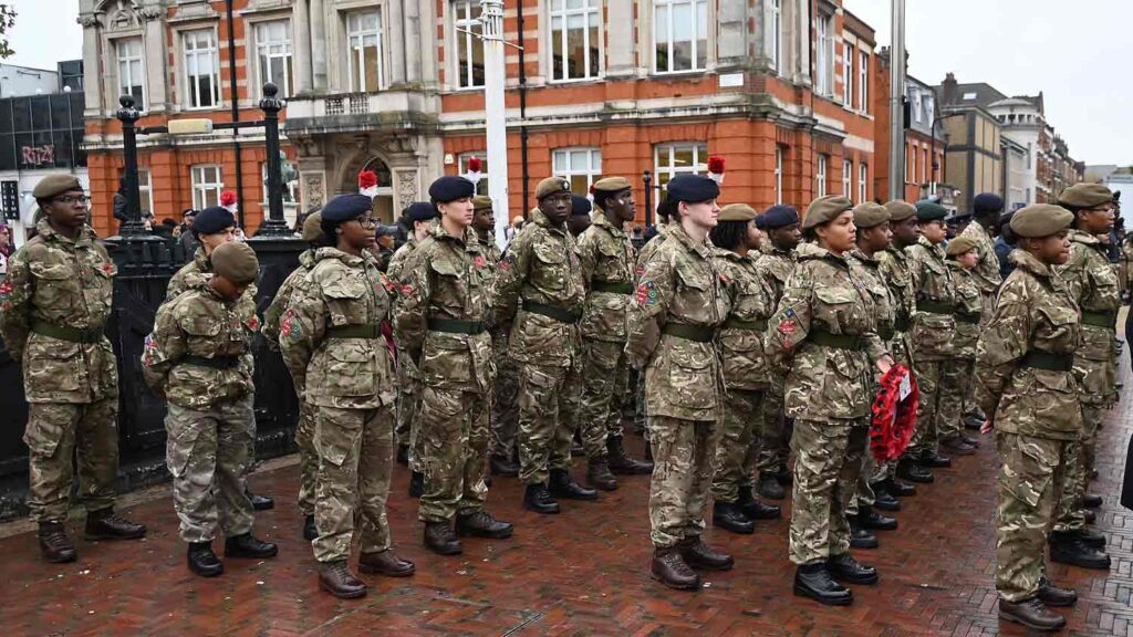 military cadets at parade