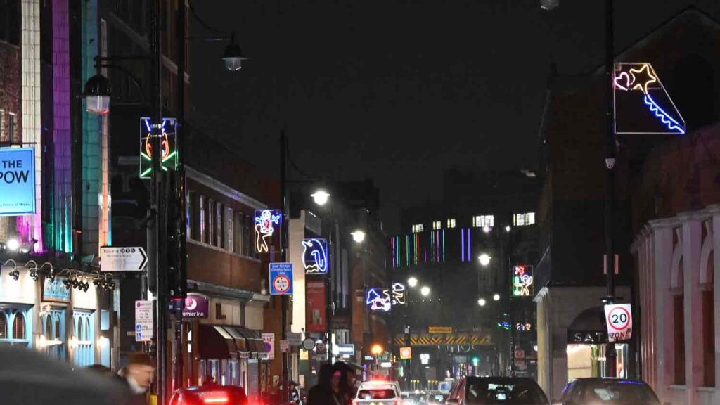 urban scene at night