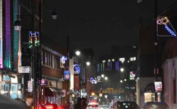 urban scene at night