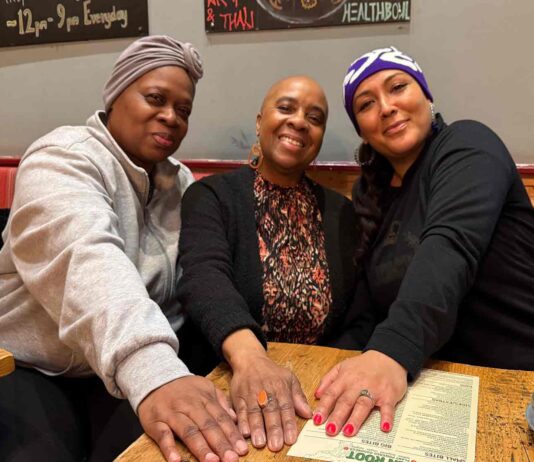 portrait of three woman