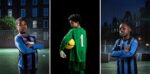 montage of portraits of boys in football kit